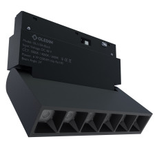 Магнитный трековый светильник поворотный черный OLEDIM OL110A 6W 3ССT (3000K, 4000K, 6000K)