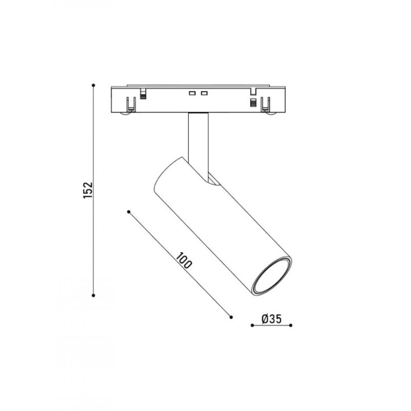 Светильник магнитный трековый KDMG-SPOT35 7W 3000K GD
