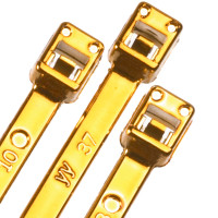 CBC7.50GL - Металлизированный кабельный усиленный хомут 190.5 мм, цвет - золото