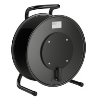 HT 380.S0-schwarz - Металлическая кабельная катушка, внеш. диам. 380 мм, с глухой панелью,барабан