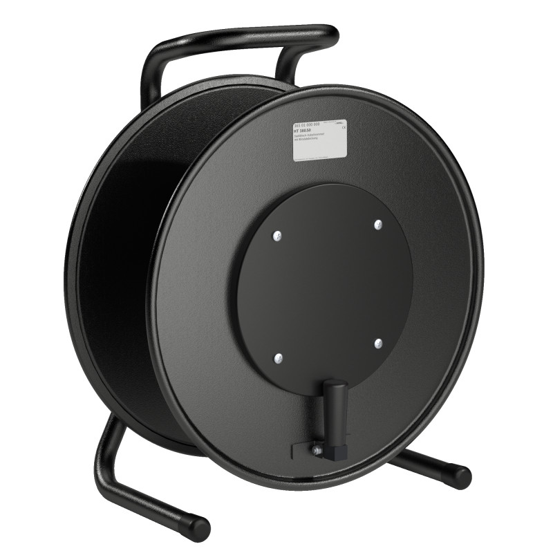 HT 380.S0-schwarz - Металлическая кабельная катушка, внеш. диам. 380 мм, с глухой панелью,барабан