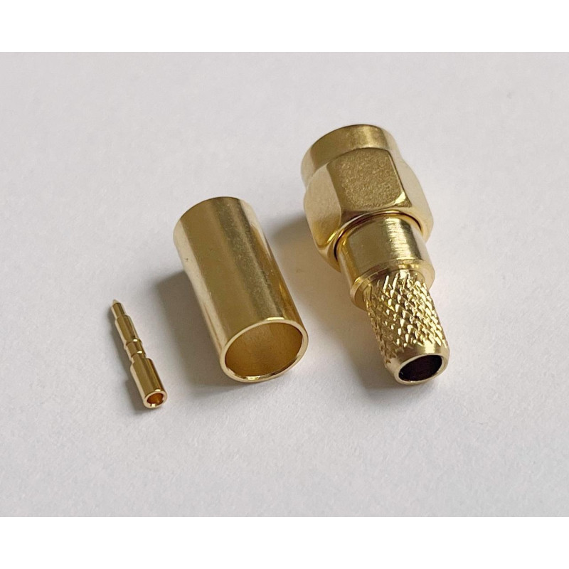 3.01.282 - SMA - Разъем SMA (штекер) male для RG223, покрытие - золото, потери: ≤0.05 дБ 900 Мгц