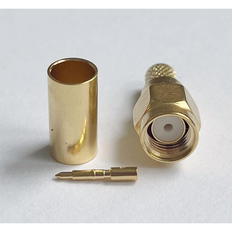 3.01.282 - SMA - Разъем SMA (штекер) male для RG223, покрытие - золото, потери: ≤0.05 дБ 900 Мгц