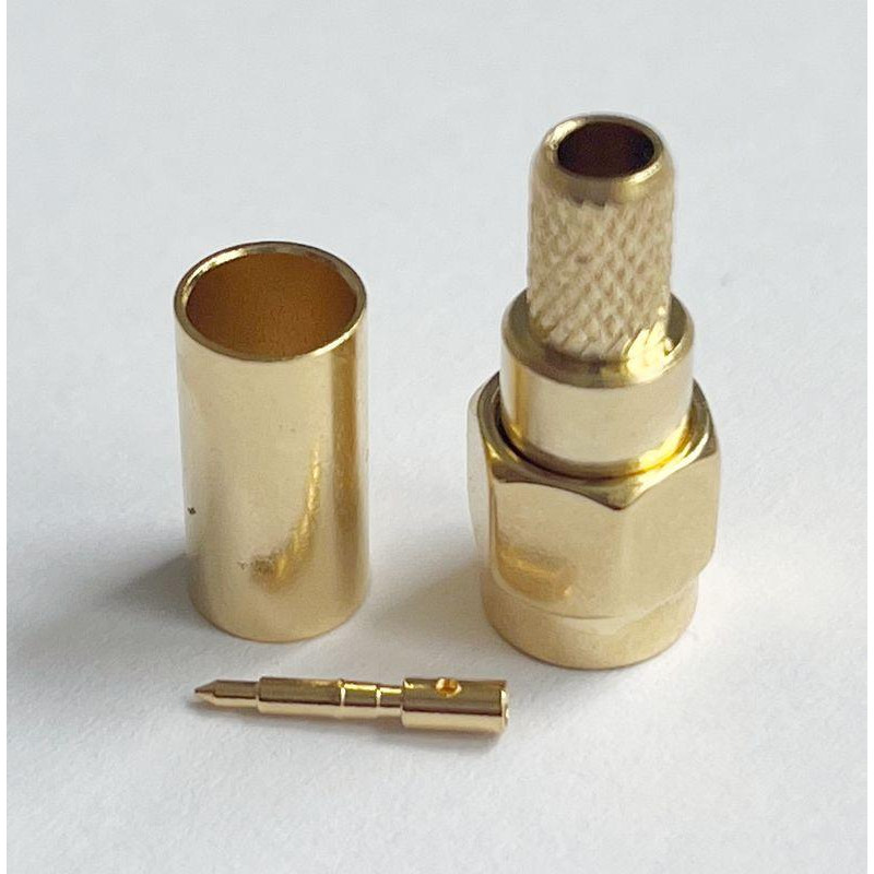 3.01.282 - SMA - Разъем SMA (штекер) male для RG223, покрытие - золото, потери: ≤0.05 дБ 900 Мгц