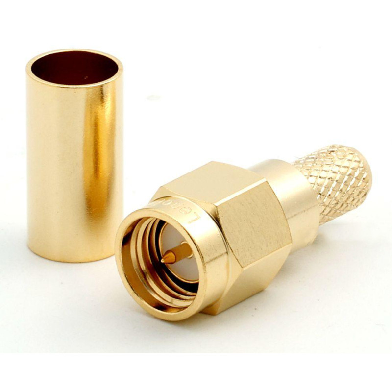 3.01.282 - SMA - Разъем SMA (штекер) male для RG223, покрытие - золото, потери: ≤0.05 дБ 900 Мгц