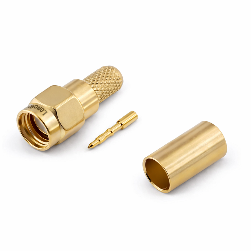 3.01.282 - SMA - Роз'єм SMA (штекер) male для RG223, покриття - золото, втрати: ≤0.05 дБ 900 МГц