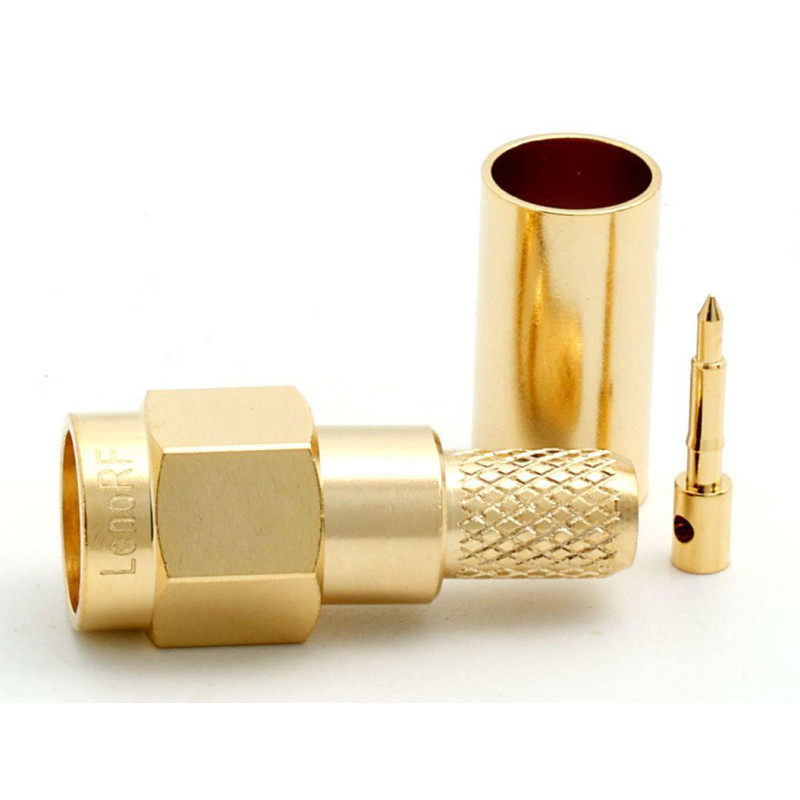 3.01.282 - SMA - Разъем SMA (штекер) male для RG223, покрытие - золото, потери: ≤0.05 дБ 900 Мгц