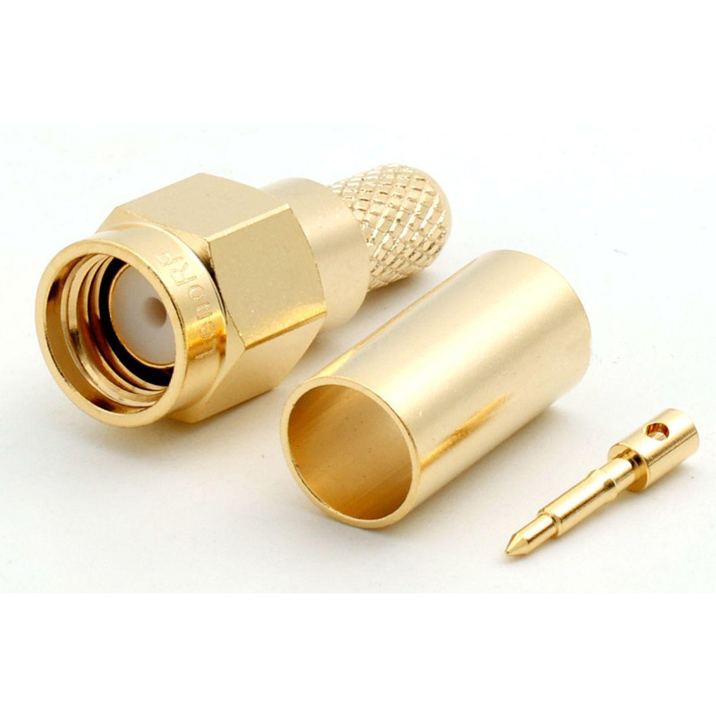 3.01.282 - SMA - Разъем SMA (штекер) male для RG223, покрытие - золото, потери: ≤0.05 дБ 900 Мгц