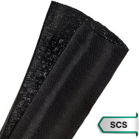 SCS-038BK - Еластичне кабельне оплетення, що самозакривається - 3.8 см, площа перекриття 25% від діметру