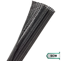SCW-025BK - Кабельне оплетення, що самозастібується - 2.5 см, площа перекриття 25% від діаметру