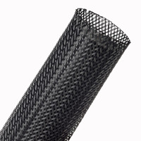 FRN1.75BK - Эластичная Кабельная Оплетка (ПолиЭтиленТерефталат), трудновоспламеняющаяся (FR)-4.45 см