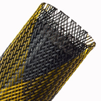 FRN3.00YS - Эластичная Кабельная Оплетка (ПолиЭтиленТерефталат), трудновоспламеняющаяся (FR)-7.62 см