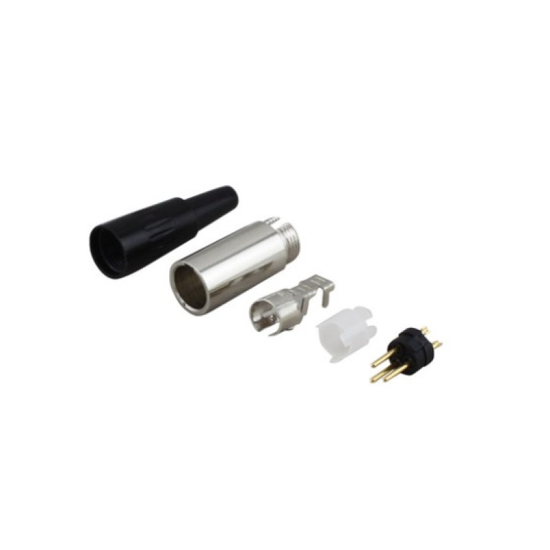 SA102-3P - Кабельный разъем mini XLR штекер 3 кон., MOCO (КНР)