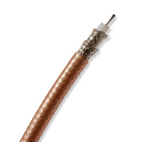 RG-142 MIL-C-17 - Кабель високочастотний (50 Ом), термостійкий, 4.95 мм, ціла жила посріблена мідь