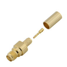 3.01.283 - RP-SMA - Разъём RP-SMA (гнездо) female для RG223, покрытие - золото