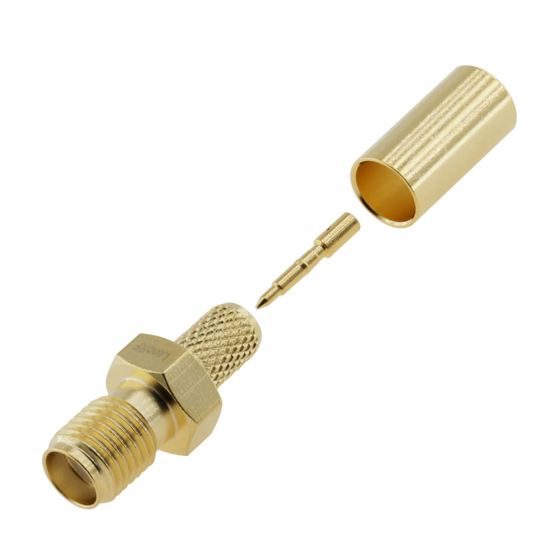 3.01.283 - RP-SMA - Разъем RP-SMA(гнездо) female для RG223, покрытие - золото