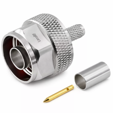 3.04.0255 - N - Роз'єм N(штекер) male для для RG223, покриття - золото, втрати: ≤0.05 дБ 900 МГц