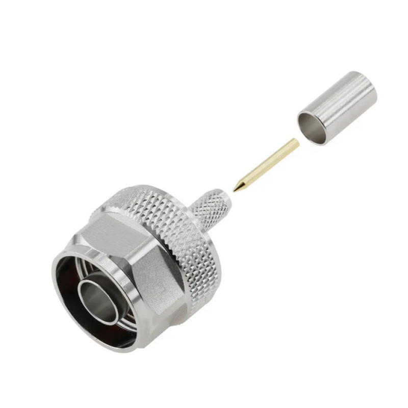 3.04.0255 - N - Разъем N(штекер) male для для RG223, покрытие - золото, потери: ≤0.05 дБ 900 МГц