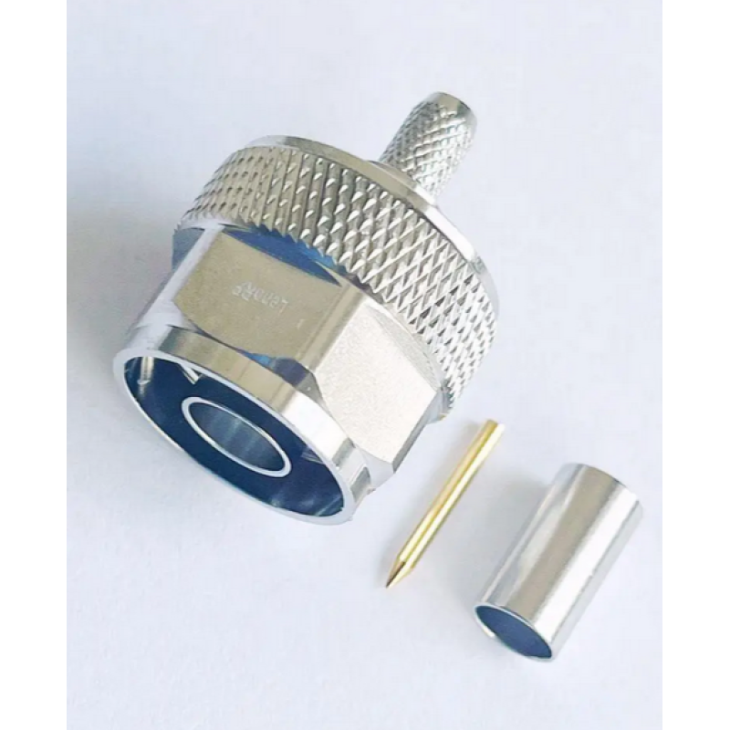 3.04.0255 - N - Разъем N(штекер) male для для RG223, покрытие - золото, потери: ≤0.05 дБ 900 МГц