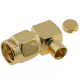 3.01.288 - SMA RA - Разъем угловой SMA (штекер) для коаксиального кабеля RG402, покрытие - золото
