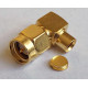 3.01.288 - SMA RA - Разъем угловой SMA (штекер) для коаксиального кабеля RG402, покрытие - золото
