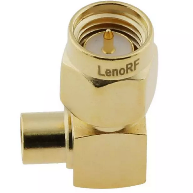 3.01.288 - SMA RA - Разъем угловой SMA (штекер) для коаксиального кабеля RG402, покрытие - золото