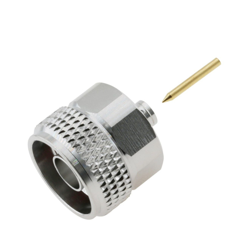 3.04.0259 - N - Разъем N (штекер) для коаксиального кабеля RG402, покрытие - золото