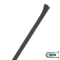 SCW-003BK - Cамозакрывающаяся кабельная оплетка - 0.3 см, площадь перекрытия 25% от диаметра