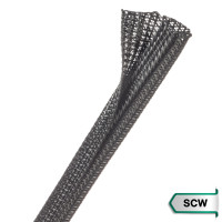 SCW-016BK - Cамозакрывающаяся кабельная оплетка - 1.6 см, площадь перекрытия 25% от диаметра