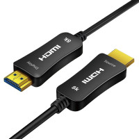 HDMI2.1-FO-8K-25 - Цифровий оптичний кабель HDMI, роздільна здатність 8К, версія 2.1, HDMI штекер