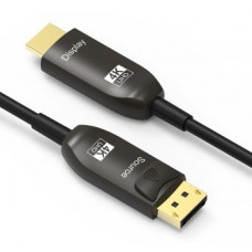 DP2HDMI-FO-4K-08 - Цифровой оптический кабель Displayport штекер – HDMI штекер, DP1.2 to HDMI2.0