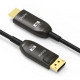 DP2HDMI-FO-4K-08 - Цифровой оптический кабель Displayport штекер – HDMI штекер, DP1.2 to HDMI2.0