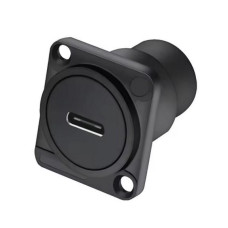 B1018 - Проходной адаптер USB Type-C, гнездо-гнездо, D-посадка, корпус - цинковий сплав