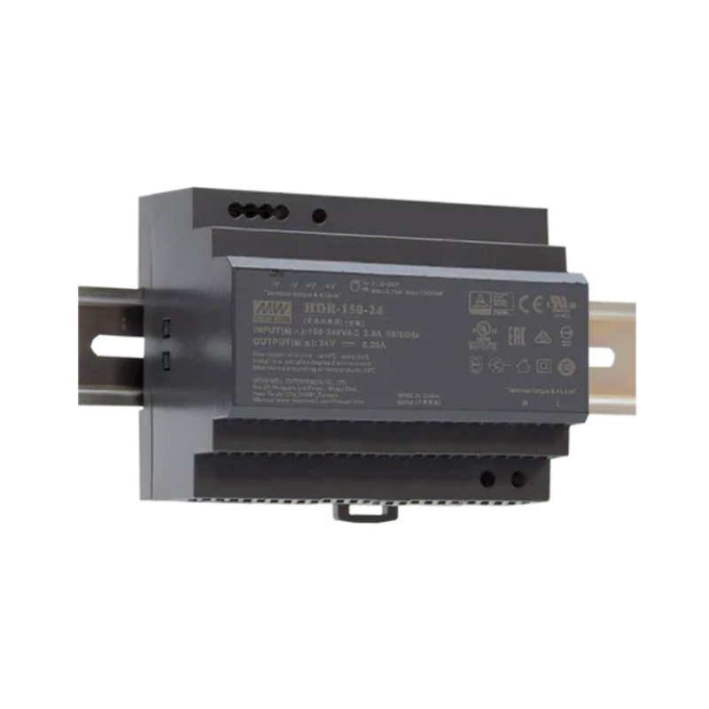 HDR-150-24 - Блок живлення для монтажу на DIN-рейку, 24В, 150 Ватт, 6.25 А, 105*90*54,5, MeanWell