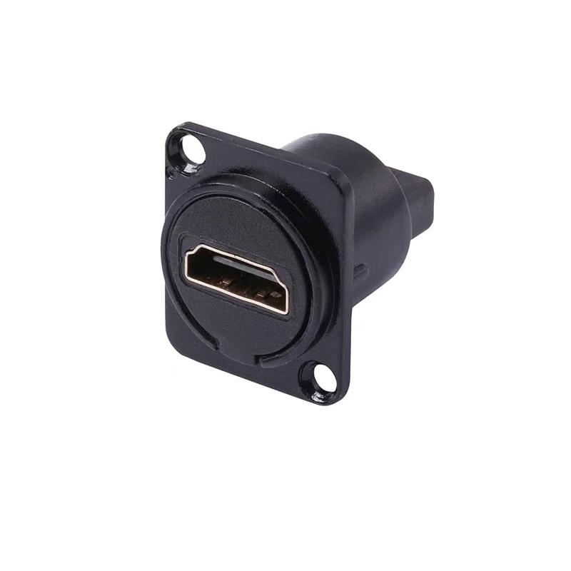 B1009-Black - Прохідний адаптер HDMI, гніздо-гніздо, D-посадка, корпус з цинкового сплаву