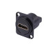 B1009-Black - Прохідний адаптер HDMI, гніздо-гніздо, D-посадка, корпус з цинкового сплаву