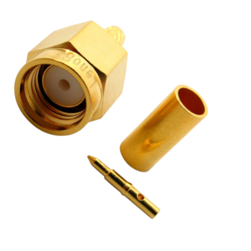 3.01.298 - SMA (male) для RG316 - Коннектор SMA(штекер) для коаксиального кабеля RG316, Leno RF (КНР)