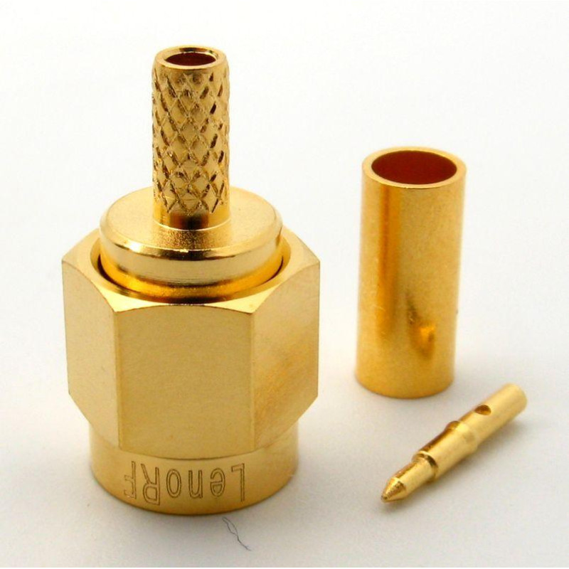 3.01.298 - SMA (male) для RG316 - Коннектор SMA(штекер) для коаксиального кабеля RG316, Leno RF (КНР)