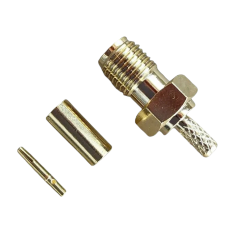 3.01.299 - SMA(female) for RG316 - Конектор SMA(гніздо) для коаксіального кабелю RG316, Leno RF (КНР)