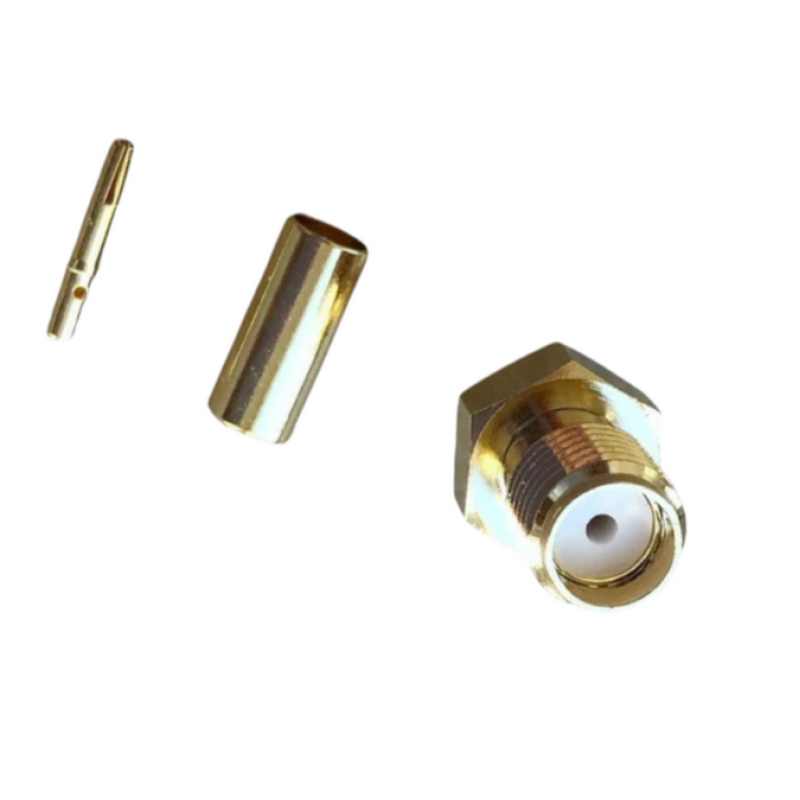 3.01.299 - SMA(female) for RG316 - Конектор SMA(гніздо) для коаксіального кабелю RG316, Leno RF (КНР)