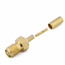3.01.299 - SMA(female) for RG316 - Конектор SMA(гніздо) для коаксіального кабелю RG316, Leno RF (КНР)