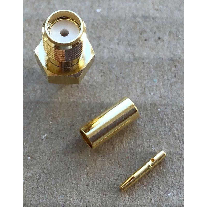 3.01.299 - SMA (female) для RG316 - Коннектор SMA(гнездо) для коаксиального кабеля RG316, Leno RF (КНР)