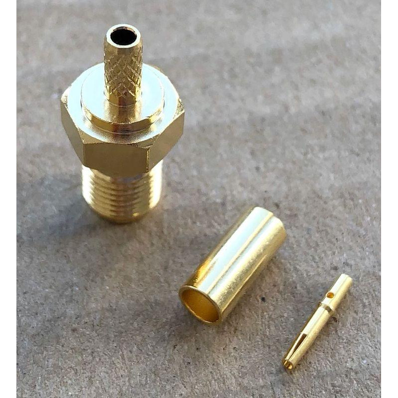 3.01.299 - SMA (female) для RG316 - Коннектор SMA(гнездо) для коаксиального кабеля RG316, Leno RF (КНР)