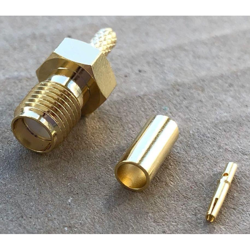 3.01.299 - SMA (female) для RG316 - Коннектор SMA(гнездо) для коаксиального кабеля RG316, Leno RF (КНР)