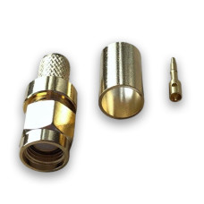 3.01.300 - SMA (штекер) для LMR240 - Коннектор SMA (штекер) для коаксиального кабеля LMR240, Leno RF (КНР)