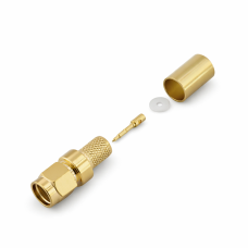 3.01.300 - SMA (male) for LMR240 - Конектор SMA(штекер) для коаксіального кабелю LMR240, Leno RF (КНР)