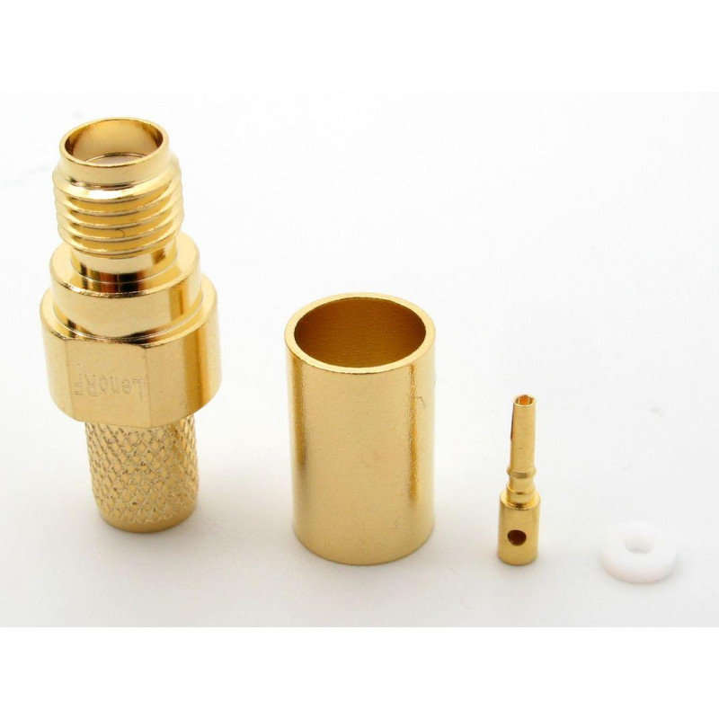 3.01.302 - SMA (female) для LMR240 - Коннектор SMA (гнездо) для коаксиального кабеля LMR240, Leno RF (КНР)