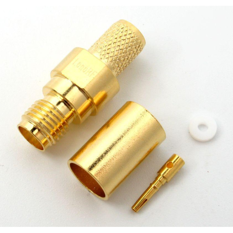 3.01.302 - SMA (female) для LMR240 - Коннектор SMA (гнездо) для коаксиального кабеля LMR240, Leno RF (КНР)