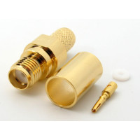 3.01.302 - SMA (female) for LMR240 - Конектор SMA (гніздо) для коаксіального кабелю LMR240, Leno RF (КНР)