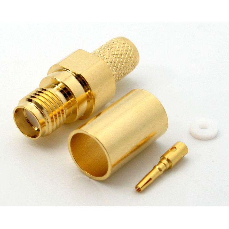 3.01.302 - SMA (female) для LMR240 - Коннектор SMA (гнездо) для коаксиального кабеля LMR240, Leno RF (КНР)